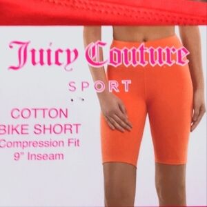 Juicy Couture Sport,bike shorts‎ 9",high rise,Hot coral,XL